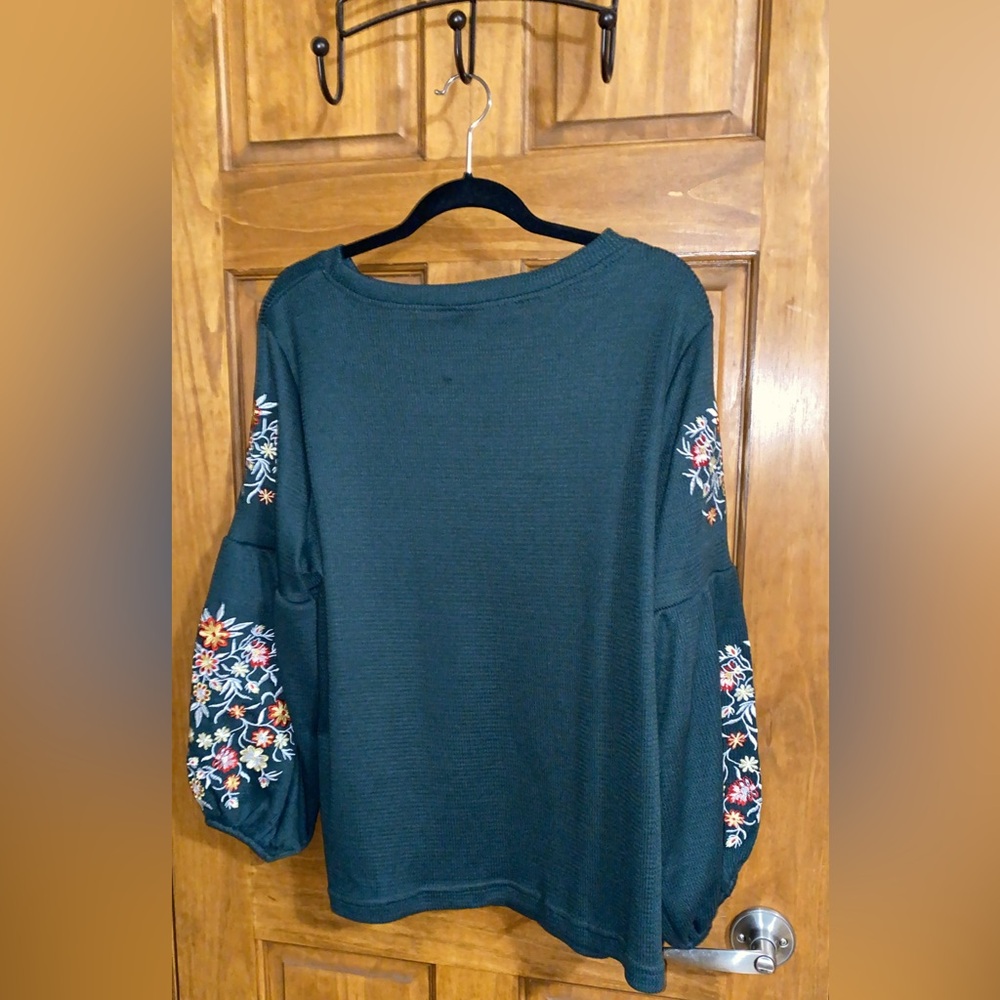 BloomChic Forest Green Knit Top - Picture 5 of 5